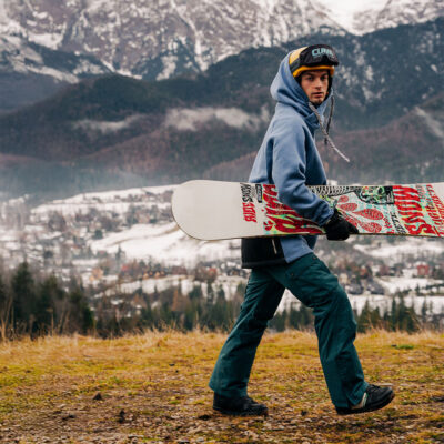 Bluza snowboardowa męska z kapturem niebieska Mistral Pro