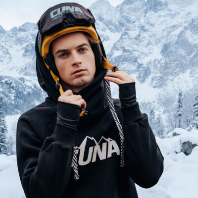 Bluza snowboardowa męska z kapturem czarna Mistral Pro