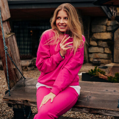 Bluza bawełniana damska różowa Easy