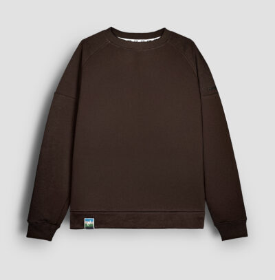 Dresowa bluza bawełniana w kolorze brązowym ciemnej czekolady Easy CUNA