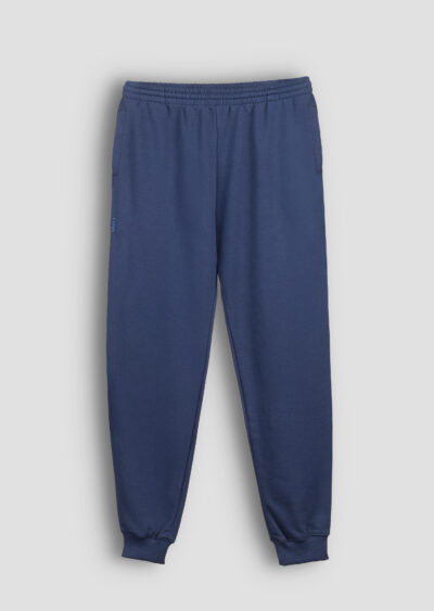 Dresowe spodnie bawełniane męskie w kolorze granatowym Easy Long CUNA