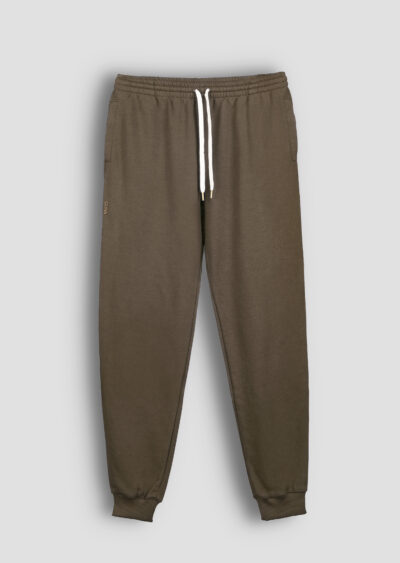 Dresowe spodnie bawełniane damskie w kolorze mlecznej czekolady Easy Long CUNA