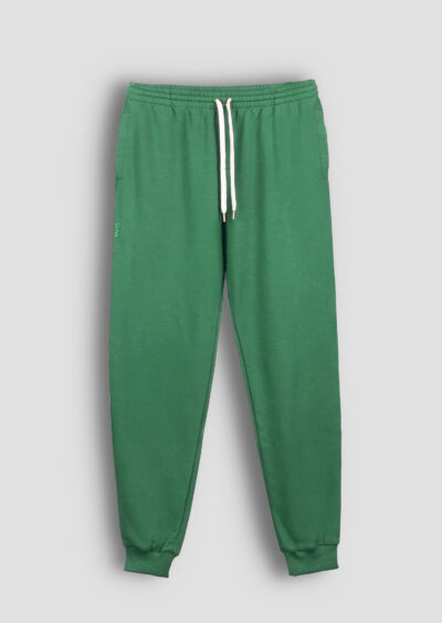 Dresowe spodnie bawełniane damskie w kolorze zielonym Easy Long CUNA
