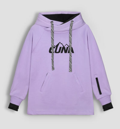 Bluza snowboardowa męska z kapturem fioletowa Mistral Pro